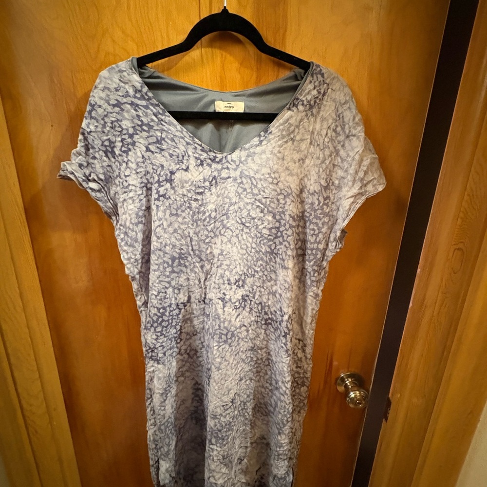 Entro Slate and Charcoal V-Neck Dress